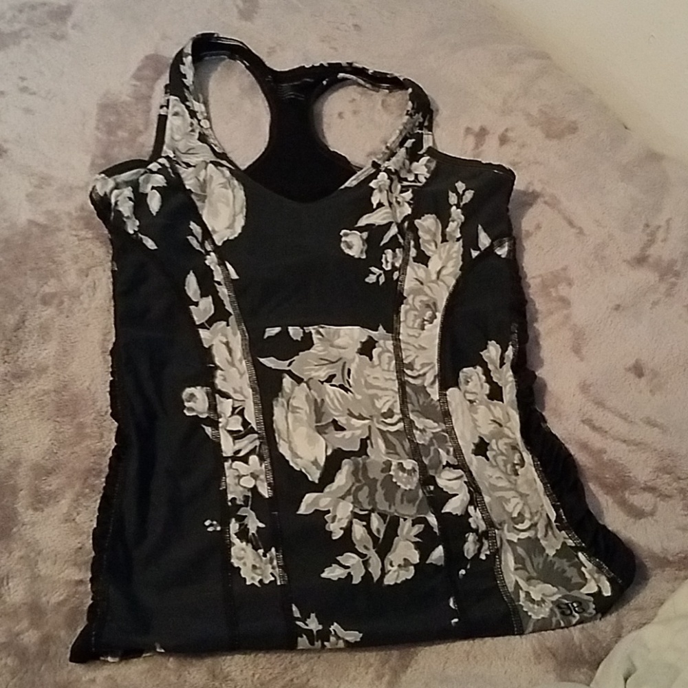 Albion Fit structured floral tank